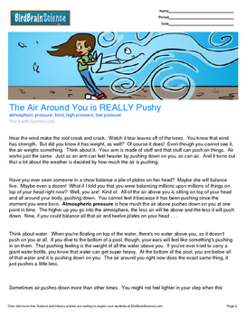 Preview of Intro to the Earth System, The Air Around You Is Really Pushy - Engaging Science