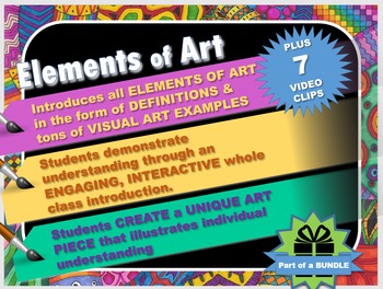 Preview of Intro to the Elements of Art (Line, shape, color, value, form, texture & space)