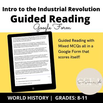 Preview of Intro to the Industrial Revolution Guided/Close Reading Google Form 