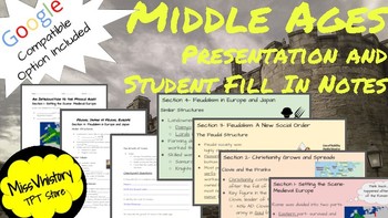 Preview of Intro to the Middle Ages Presentation and Student Fill In Notes