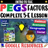 Intro to the PEGS Factors 5-E Lesson | Explore Social Stud
