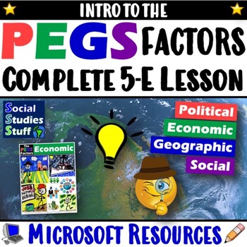Preview of Intro to the PEGS Factors 5-E Lesson | Explore Social Studies Themes | Microsoft