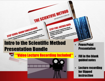 Preview of Intro to the Scientific Method Presentation Bundle **With Recorded Lecture**