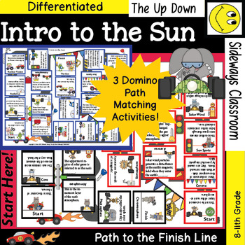 Preview of Intro to the Sun- Domino Path Matching Review Activity- Path to Finish Line