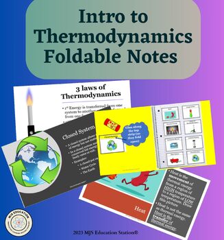 Preview of Intro to thermodynamics Foldable Notes + summary questions w/ answers