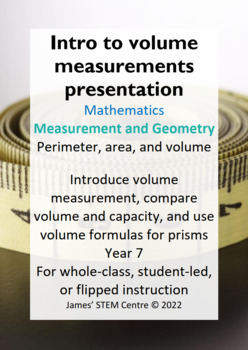 Preview of Intro to volume measurement presentation - AC Year 7 Maths - Meas/Geo