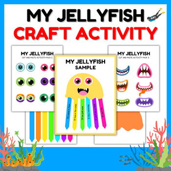 Preview of Introduce Jellyfish Craft | Sea Animals Activity | Ocean door & board decor