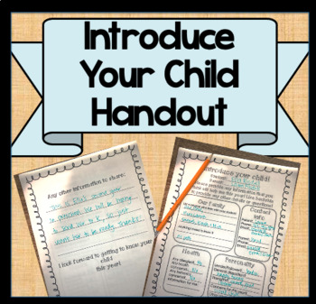 Preview of Introduce Your Child Handout