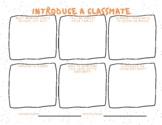Introduce a Classmate Graphic Organizer