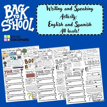 Preview of Introduce yourself activity ESL- English and Spanish All Levels