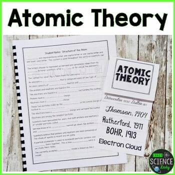Preview of Atomic Structure Timeline Flip Book - Atomic Theory Activity & PPT