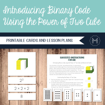 Preview of Introducing Binary Code using the Montessori Power of Two Cube