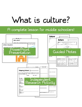 Preview of Introducing Culture: Complete Lesson for Middle School