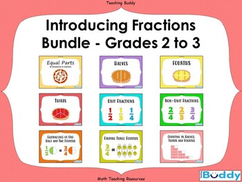 Preview of Introducing Fractions Bundle - Grades 2 to 3