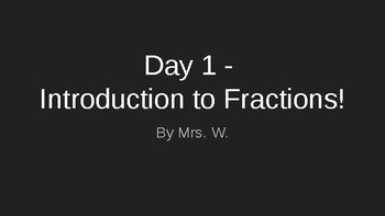 Preview of Introducing Fractions! Lesson 1 - 3rd Grade Common Core Based