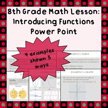 Preview of Introducing Functions - A Power Point Lesson