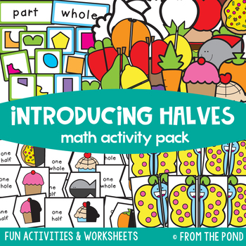 Preview of Introducing Halves - A Fractions Math Activities Pack