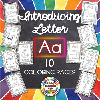 Introducing Letter A: 10 Coloring Pages | Short /a/ Sound | The Alphabet