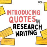 Introducing Quotations from Sources as Evidence | Research