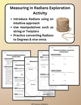 Preview of Converting Degrees to Radians Discovery Activity - Precalculus & Trignometry