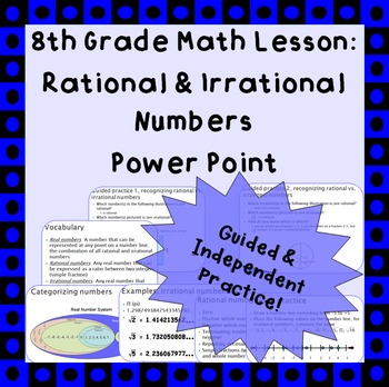 Preview of Introducing Rational & Irrational Numbers: Power Point Lesson