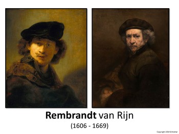 Preview of Introducing Rembrandt - Art History, Teaching Script, Activity, & Giveaway Sheet