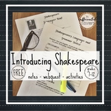 Introducing Shakespeare - Notes, Webquest, and Language