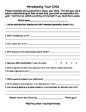 Introducing Your Child - Back to School Parent Survey