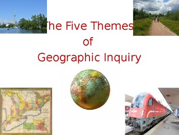 Preview of Middle School Geography: Introducing the 5 Themes of Geographic Inquiry