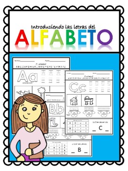 Preview of Introducing the Alphabet, Letter Practice for Kindergarten in Spanish
