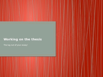 what is a 2 prong thesis
