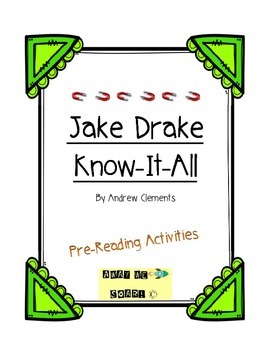 Preview of Introduction Activities for Jake Drake Know It All Chapter Book