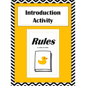Preview of Introduction Activity for Rules By Cynthia Lord