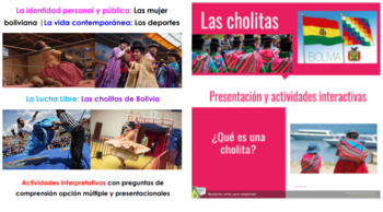 Preview of Introduction Bundle Actvities: Las cholitas de Bolivia | In Spanish & English