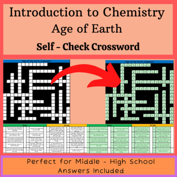 Preview of Introduction Chemistry - Age of the Earth - Self-Correcting Crossword