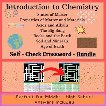 Preview of Introduction Chemistry - Self-Correcting Crossword Bundle