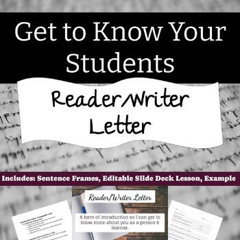 Preview of Introduction Letter: Get to Know You (Reader/Writer Activity)