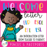 Introduction Letter for Parents from ESL/ELD/ESOL/EFL Teachers
