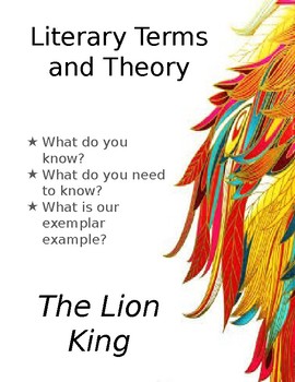 Preview of Introduction:  Literary Terms and Theory using The Lion King