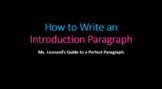 Introduction Paragraph - PPT
