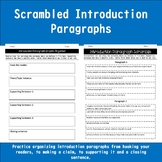 Introduction Paragraph Scrambles! (Good for beginning essa