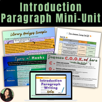 Preview of Introduction Paragraph Writing | Engaging Notes + Activities