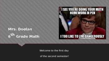 Preview of Introduction Powerpoint Math 6 Day 1