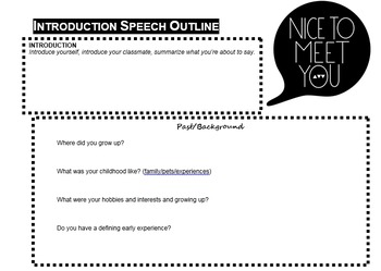 speech presentation lesson plan