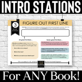 ELA Introduction Stations for ANY Book : Pre-reading activ