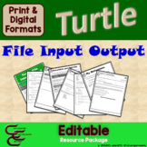 Introduction To File Input Output in Python Turtle Editable Activities