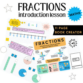 Preview of V8.4 Aligned Introduction To Fractions: Book Creator Interactive Workbook