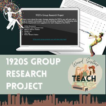 Preview of Introduction To The Great Gatsby: 1920s Group Research Project {Fully Editable} 