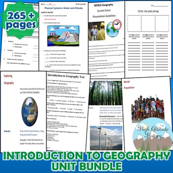 Preview of Introduction to Geography Unit Bundle