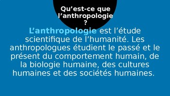 Introduction à l'anthropologie - PowerPoint by Emilie Williams | TPT